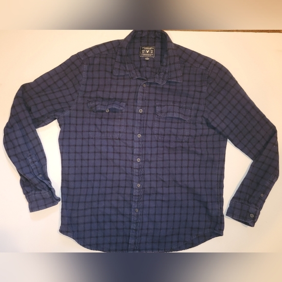 American Eagle Mens Plaid 90s Grunge Alternative Flannel Long Sleeve - Picture 1 of 9